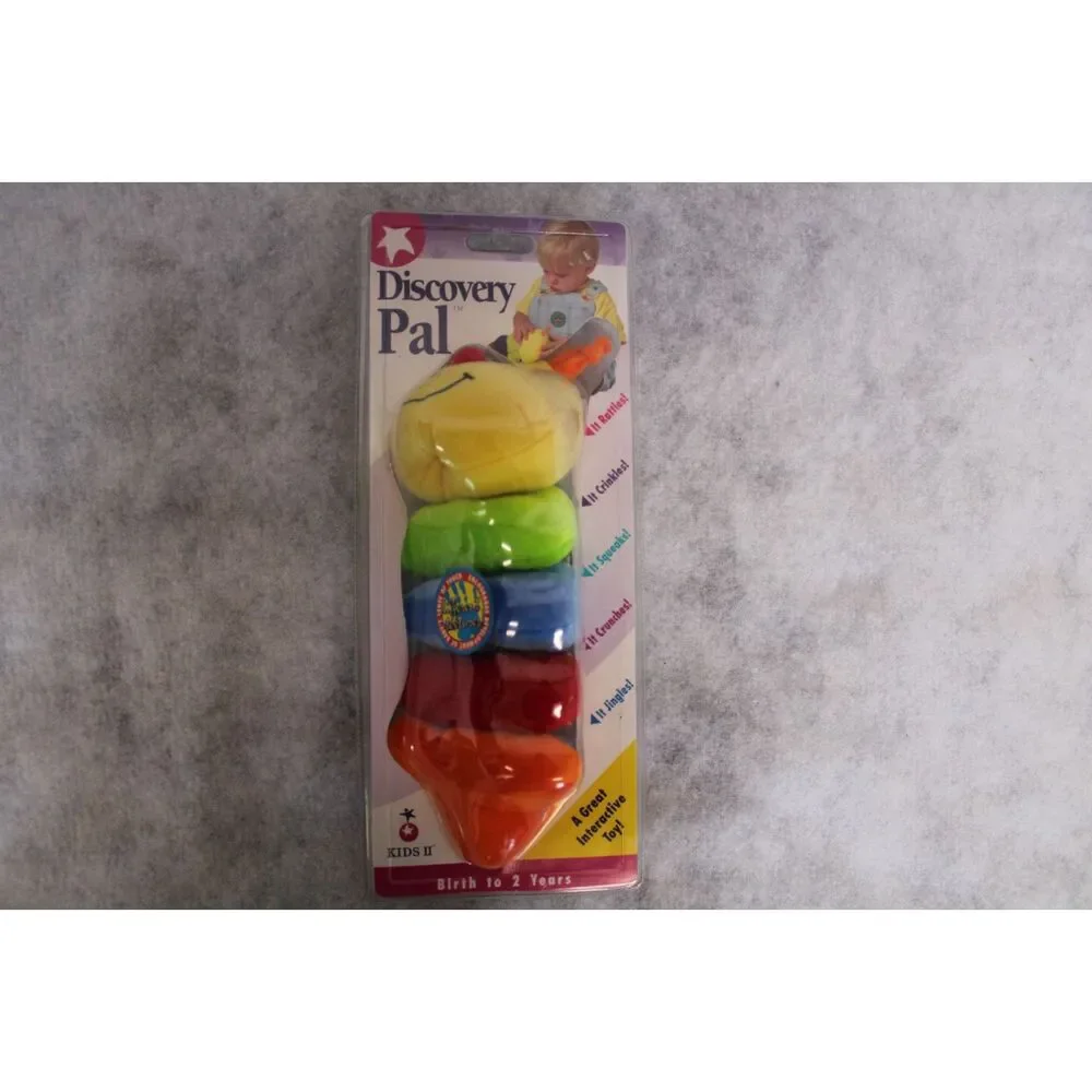 Vintage 90s Kids II Discovery Pal Plush Caterpillar Baby Toy NIP